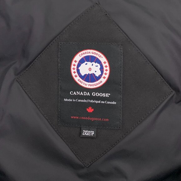 Canada Goose Down Parka Jacket 2XS Black Hooded Medium-Length Padded Coat With B - Picture 4 of 16